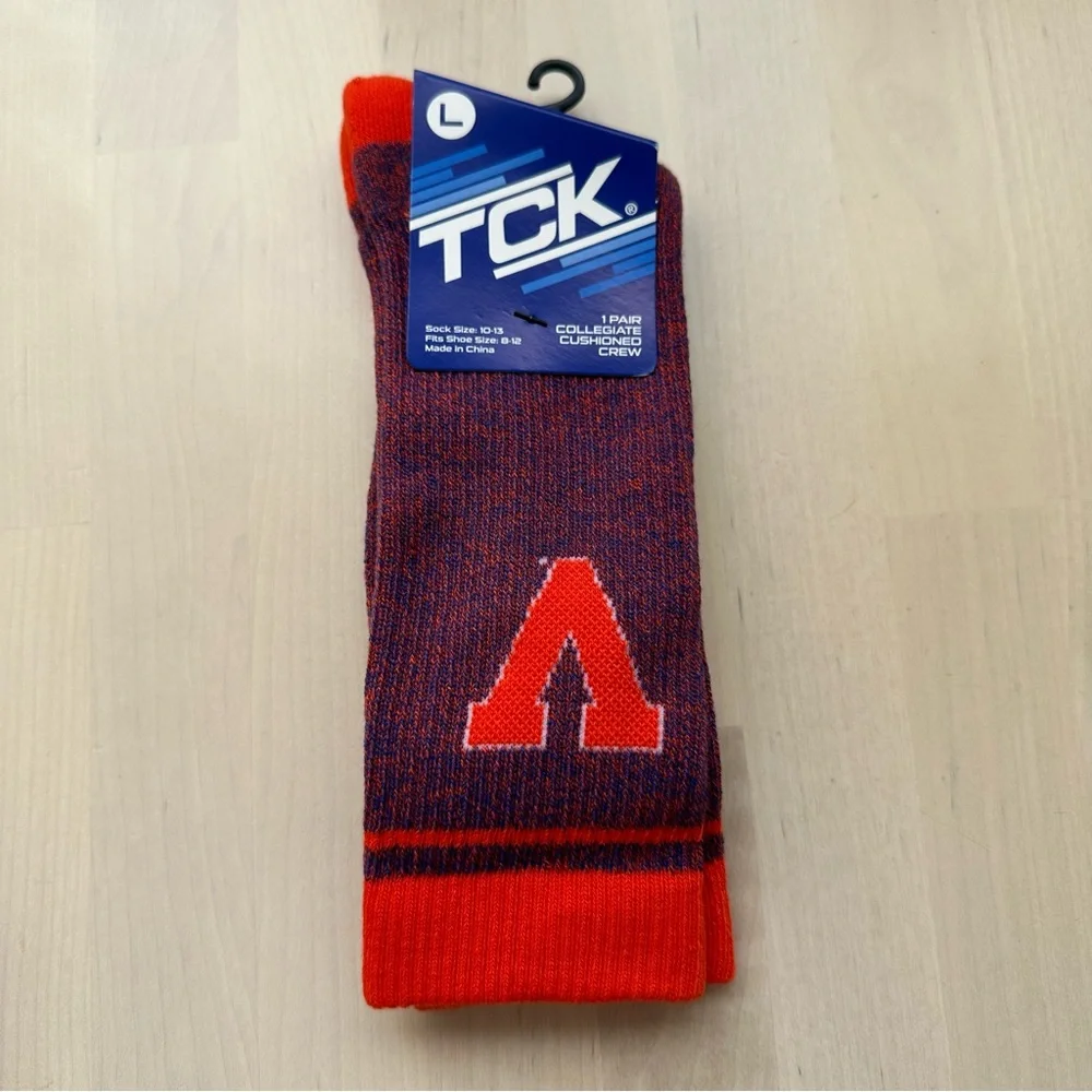 TCK UVA University of Virginia 3 Pairs Collegiate Crew Socks Bundle